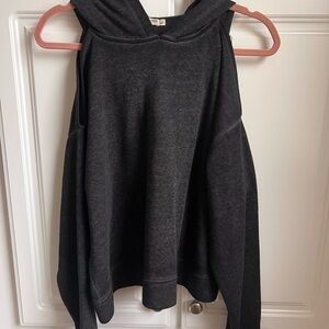 Chance or Fate Charcoal Off-the-Shoulder Sweater